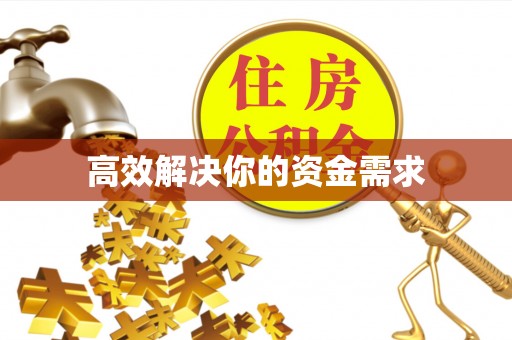 太白高效解决你的资金需求